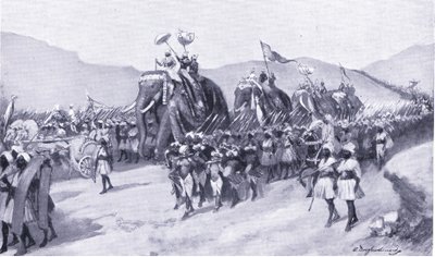 Vikramadaditya Gupta va in guerra 395 d.C. da William Douglas Almond